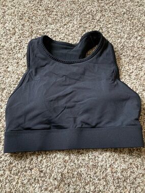 Fabletics Black High-Neck Performance Sports Bra